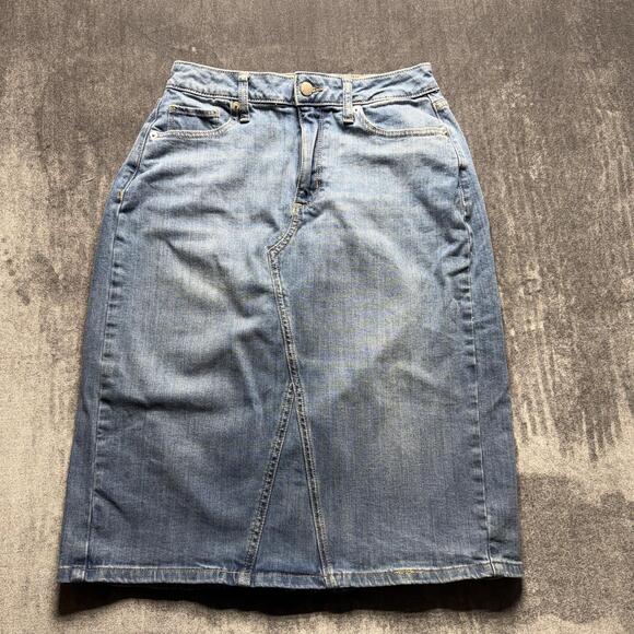 SONOMA Goods For Life Dresses & Skirts - SONOMA Goods For Life Skirt Womens 8 Blue High Rise Denim Knee Length Stretch